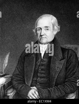 Noah Webster (1758-1843) sur gravure de 1835. Banque D'Images