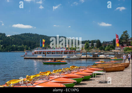 Location de bateau, Titisee-Neustadt, Forêt-Noire, Bade-Wurtemberg, Allemagne Banque D'Images