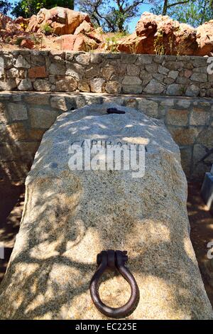 Tombe de Giuseppe Garibaldi, le Casa Bianca, Isola Caprera, Arcipelago di La Maddalena Parc National, Sardaigne, Italie Banque D'Images