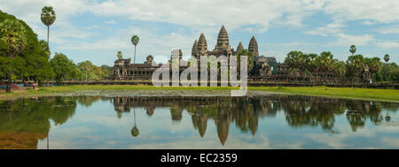 Panorama d'Angkor Wat, Siem Reap, Cambodge Banque D'Images
