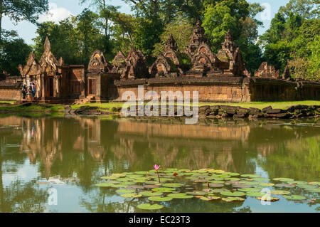 Temple de Banteay Srei, près de Siem Reap, Cambodge Banque D'Images