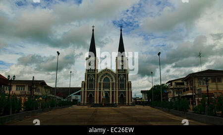 Cathédrale Catholique - Chanthaburi Chanthaburi Thaïlande Laem Sing Banque D'Images