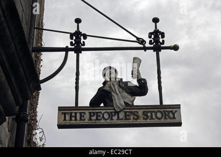 Inscrivez-vous à l'extérieur de la People's Story museum, Édimbourg, Écosse Banque D'Images