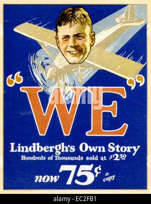 CHARLES LINDBERGH (1902-1974), aviateur américain publié en 1927 l'autobiographie Banque D'Images