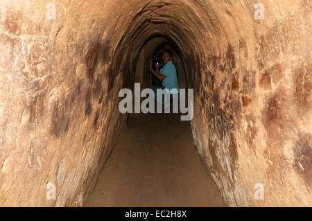 Tunnel de Cu Chi, Vietnam Banque D'Images