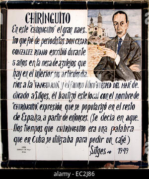 Chiringuitos Beach Bar Café Restaurant Espagnol Espagne Sitges Banque D'Images