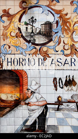 Horno de Asar - Four de grillage - La Chata -bars à tapas dans la calle de la Cava Baja dans le quartier La Latina, le centre de Madrid, Espagne Banque D'Images