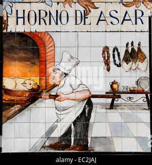 Horno de Asar - Four de grillage - La Chata -bars à tapas dans la calle de la Cava Baja dans le quartier La Latina, le centre de Madrid, Espagne Banque D'Images