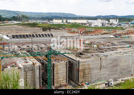 L'expansion du canal de Panama écluses de Gatun Banque D'Images