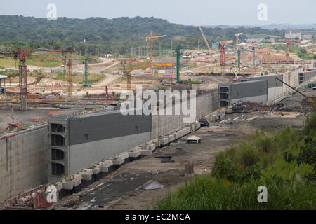 L'expansion du canal de Panama écluses de Gatun Banque D'Images