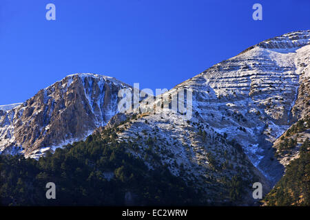 Le mont Olympe, 'accueil des dieux', Piérie, Macédoine, Grèce. Banque D'Images