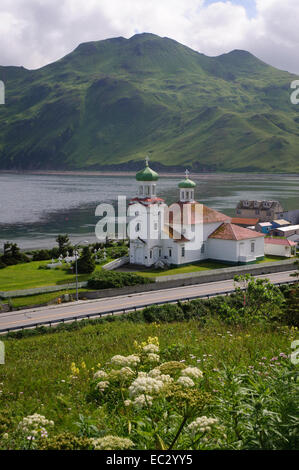 Eglise orthodoxe russe de la Sainte Ascension du Christ, Dutch Harbor Banque D'Images