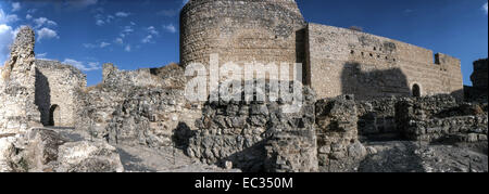 Calatrava la Vieja château construit 10e siècle, Carrion de Calatrava. La province de Ciudad Real, Espagne Banque D'Images