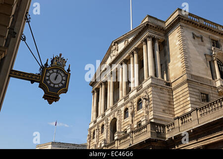La Banque d'Angleterre, Threadneedle Street, Londres, Angleterre, Royaume-Uni. Banque D'Images