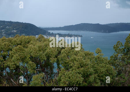 Vue depuis West Head Lookout en bande Ku-ring-gai Chase National Park Banque D'Images