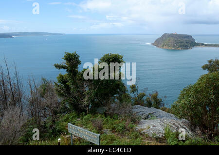 Vue depuis West Head Lookout en bande Ku-ring-gai Chase National Park Banque D'Images