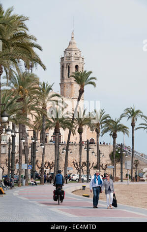 Sitges Beach Bar Pub Restaurant Espagnol Espagne Banque D'Images