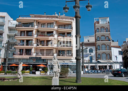 Sitges Beach Bar Pub Restaurant Espagnol Espagne Banque D'Images