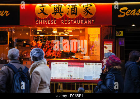 Restaurant chinois sur la rue Gerrard dans Chinatown, Londres Angleterre Royaume-Uni UK Banque D'Images