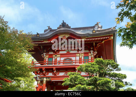 Pagode, Japanese Tea Garden, le Golden Gate Park, San Francisco, Californie Banque D'Images