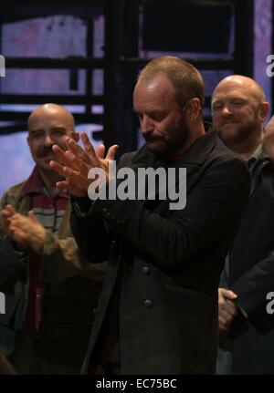 New York, NY, USA. 9Th Mar, 2014. Sting lors d'une apparition publique pour Sting rejoint Cast DU DERNIER NAVIRE sur Broadway, Neil Simon Theatre, New York, NY 9 décembre 2014. Crédit : Lev Radin/Everett Collection/Alamy Live News Banque D'Images