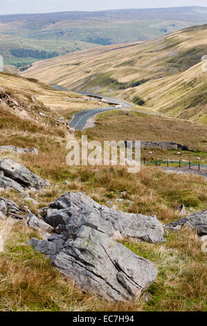 Buttertubs passent de Hawes, à l'approche de Swaledale. North Yorkshire, UK Banque D'Images