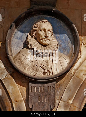 Philippe III le Pieux 1578-1621 roi espagnol ( Plaza Mayor Salamanca espagne ) Banque D'Images