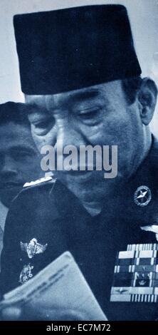 Ahmed Sukarno (1901 - 21 juin 1970), premier président de l'Indonésie. Sukarno était le leader de la lutte pour l'indépendance des Pays-Bas et a été le premier président de l'Indonésie, de 1945 à 1967. Banque D'Images