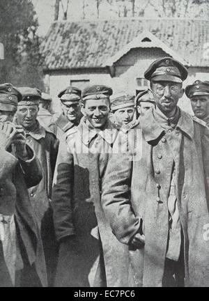 Prisonniers de guerre allemands dans la première guerre mondiale Banque D'Images