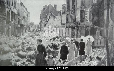 La bataille de Château-Thierry a été livrée le 18 juillet 1918 et a été l'une des premières actions de la Force expéditionnaire américaine (AEF) sous les ordres du général John Pershing. C'était une bataille de la Première Guerre mondiale dans le cadre de la deuxième bataille de la Marne, Banque D'Images