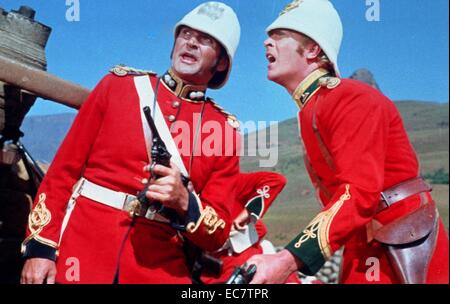 Zulu est un film de guerre historique 1964 représentant la bataille de Rorke's Drift entre l'Armée britannique et les Zoulous en janvier 1879, pendant la guerre Anglo-Zulu. Le film a été réalisé par Cy Endfield liste noire scénariste et vedette Michael Caine et Stanley Baker. Banque D'Images