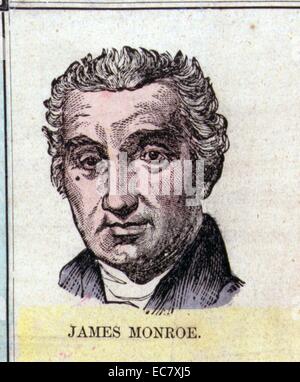 James Monroe (28 avril 1758 - 4 juillet 1831) était le cinquième président des États-Unis (1817-1825). Banque D'Images