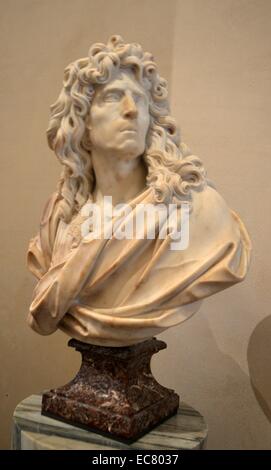 En statue de Jean-Baptiste Colbert (1619-1683) était un homme politique français qui a servi comme ministre des Finances. En date du 17e siècle. par le sculpteur français Antoine Coysevox (1640-1720), Banque D'Images