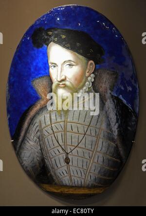 Plaque de cuivre emaillé par Leonard Limosin Banque D'Images