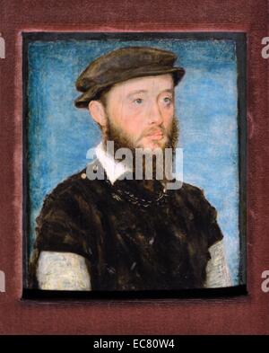 Jean de Bourbonne ; plaque de cuivre emaillé par Leonard Limosin Banque D'Images