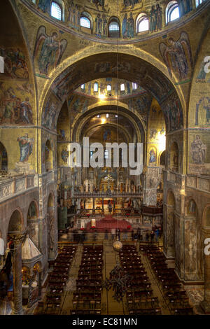 La Basilique Saint Marc, Venise, Italie Banque D'Images