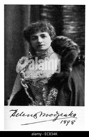 Helena Modjeska (1840 - 1909), actrice polonaise qui s'est spécialisé dans des rôles shakespeariens et tragique. Banque D'Images