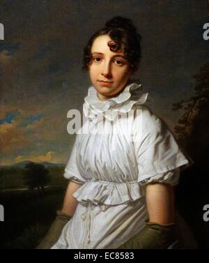 Portrait d'Emma Jane Hodges. Peint par Charles Howard Hodges (1764-1837). Datée 1810 Banque D'Images