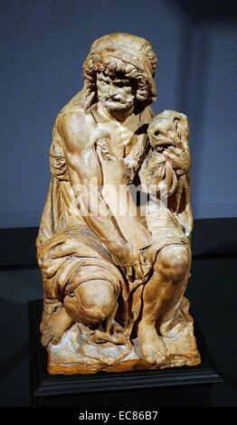 Figurine en terre cuite du prophète Balaam. Créé par Tommaso Porlezza Della Porta (1546-1606). En date du 16e siècle Banque D'Images