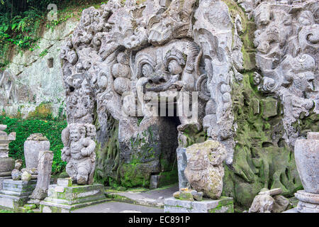 Goa Gajah Elephant Cave, Entrée, Bali, Indonésie Banque D'Images