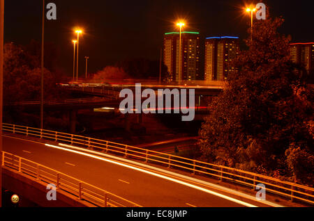 Autoroute jusqu'à Townhead à Glasgow, Ecosse Banque D'Images