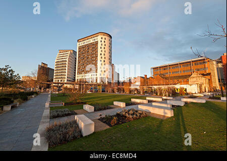 East side park Birmingham Birmingham point millenium sur un froid matin d'hiver Banque D'Images