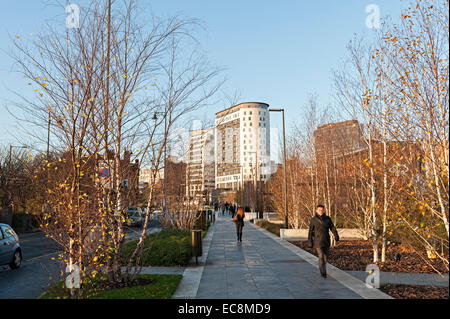 East side park Birmingham Birmingham point millenium sur un froid matin d'hiver Banque D'Images