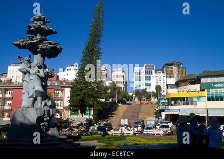 Scène de rue à Da Lat, Vietnam. Banque D'Images