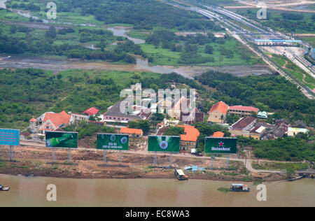 Vue aérienne de la ville d'Ho Chi Minh à partir de la Bitexco Financial Tower, au Vietnam. Banque D'Images