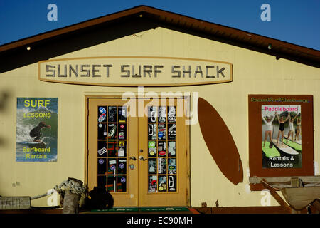 Sunset surf shack à Montauk long island Banque D'Images