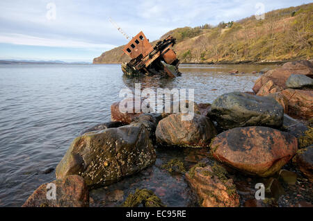 Dans Diabaig Wester Ross, Highlands, en Écosse, le Loch Torridon Banque D'Images