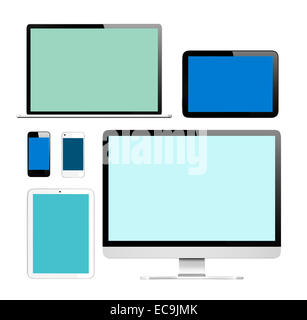 3D Collection d'appareils numériques Banque D'Images