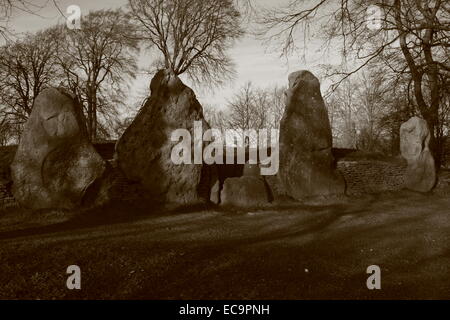 Wayland's Smithy néolithique long barrow Banque D'Images