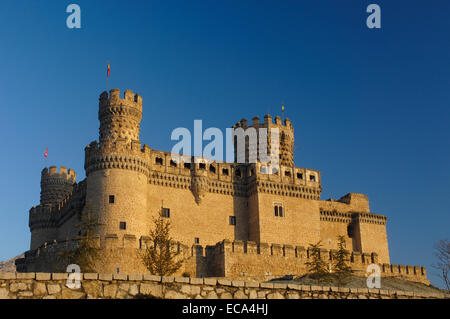 Château de Manzanares el Real, Madrid, Espagne, Europe Banque D'Images